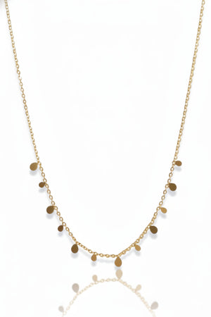 Golden Teardrop Necklace Jamela Jewelry EG