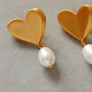 Vintage Heart | Brass | 925 Silver Needles Jamela