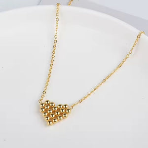 Heart Dots Necklace Jamela Jewelry EG