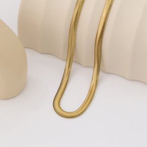 Bold Snake Bone Necklace Jamela Jewelry EG