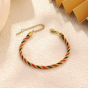 Rope & Red, Black Thread Bracelet Jamela