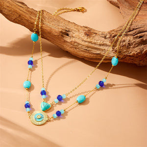 Fayrouz Double Necklace Jamela Jewelry EG