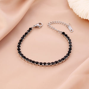 Black Tennis Bracelet | For Woman | مقاس خاص بالنساء فقط Jamela