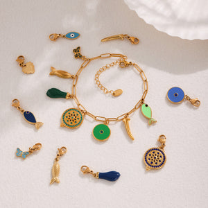 Botanic Treasures | Green |18k Gold Plated Jamela