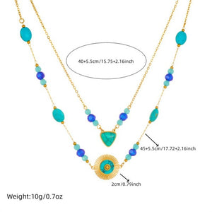 Fayrouz Double Necklace Jamela Jewelry EG