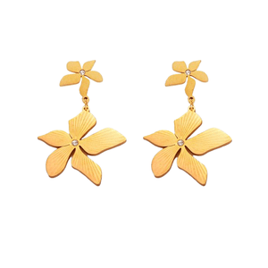 Inlaid Flower Earrings Jamela