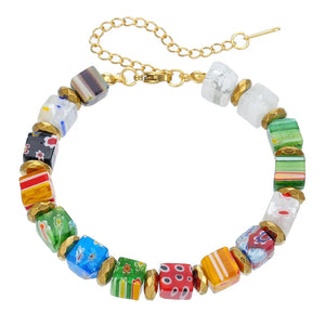 Millefiori Beaded Bracelet Jamela