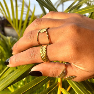 Willow Leaves Free Size Ring Jamela