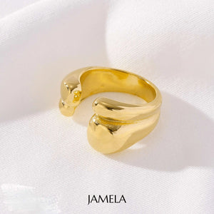 Crisscross Pattern Ring Jamela