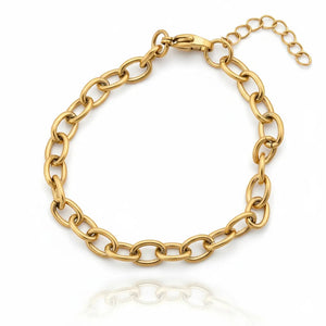 Cable Chain Bracelet | 18K Gold Plated | Woman Size Jamela