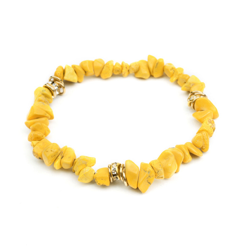 Natural Stone Gold Spacer Bracelet Jamela