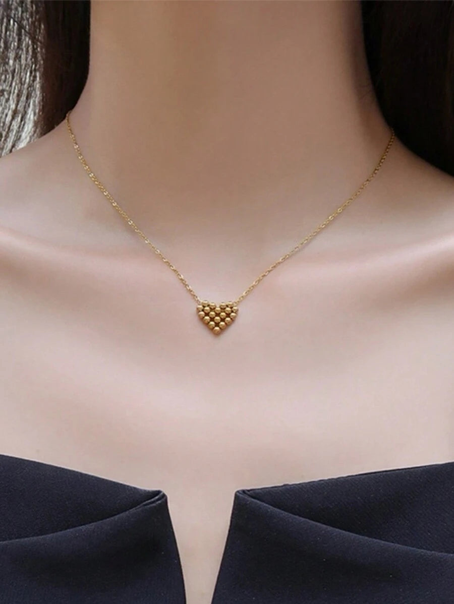 Heart Dots Necklace Jamela Jewelry EG