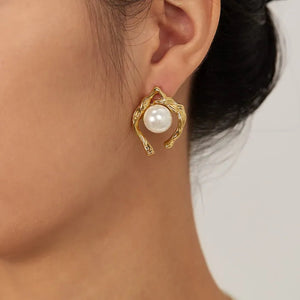 Pearl Nest Earrings Jamela