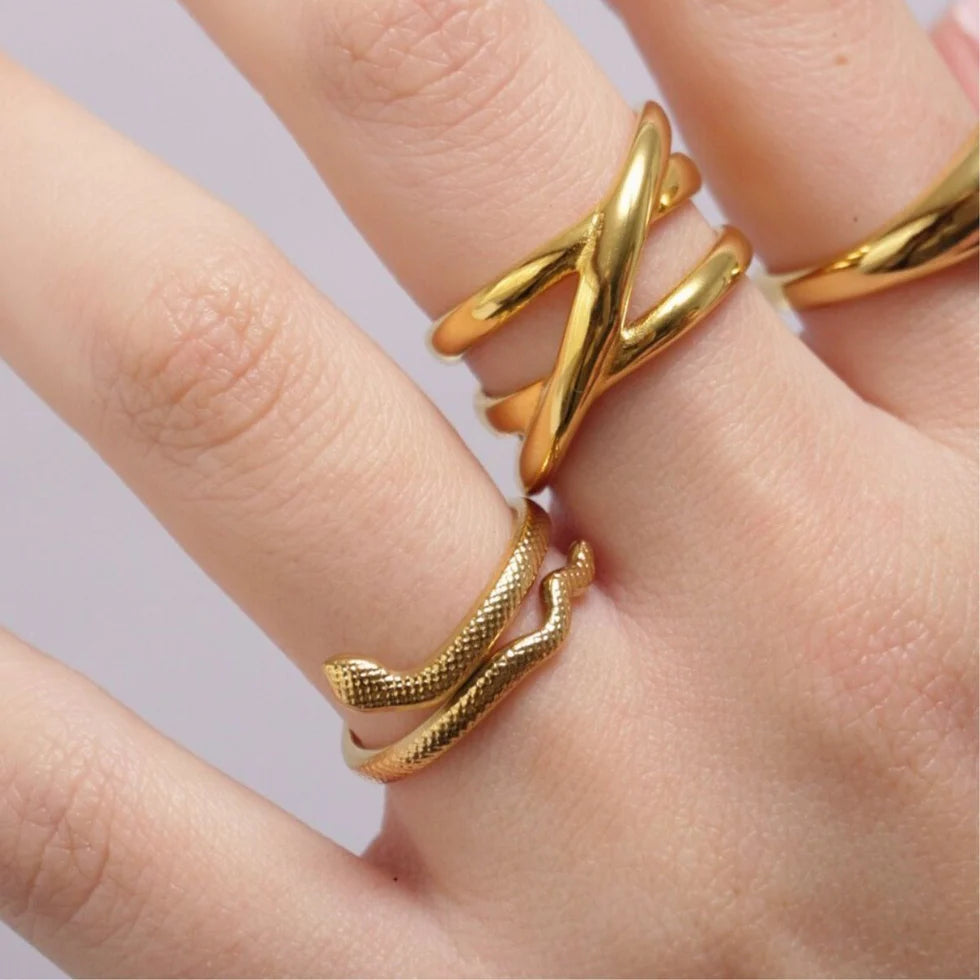 Snake Free Size Ring Jamela