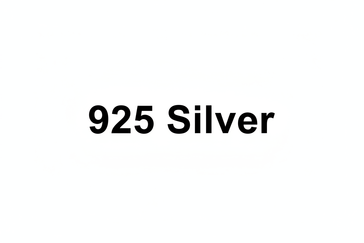 925 Silver in black as text without any other addtions