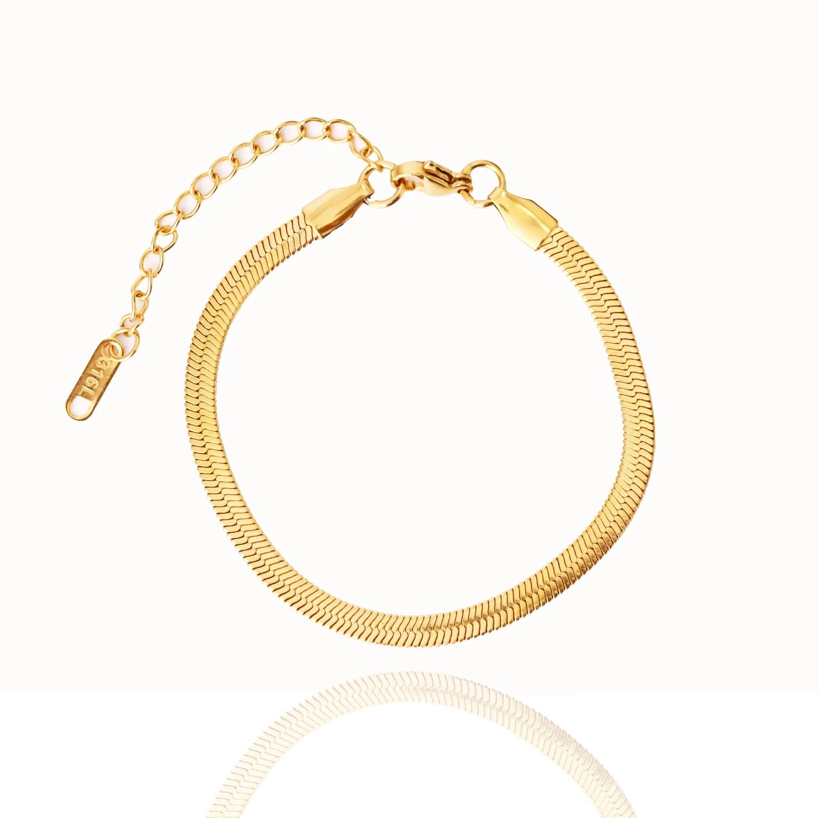 Herringbone Bracelet 18K Jamela