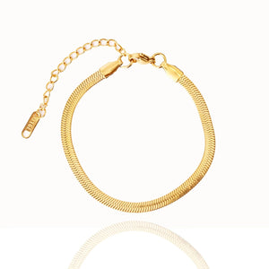 Herringbone Bracelet 18K Jamela