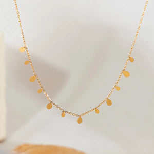 Golden Teardrop Necklace Jamela Jewelry EG