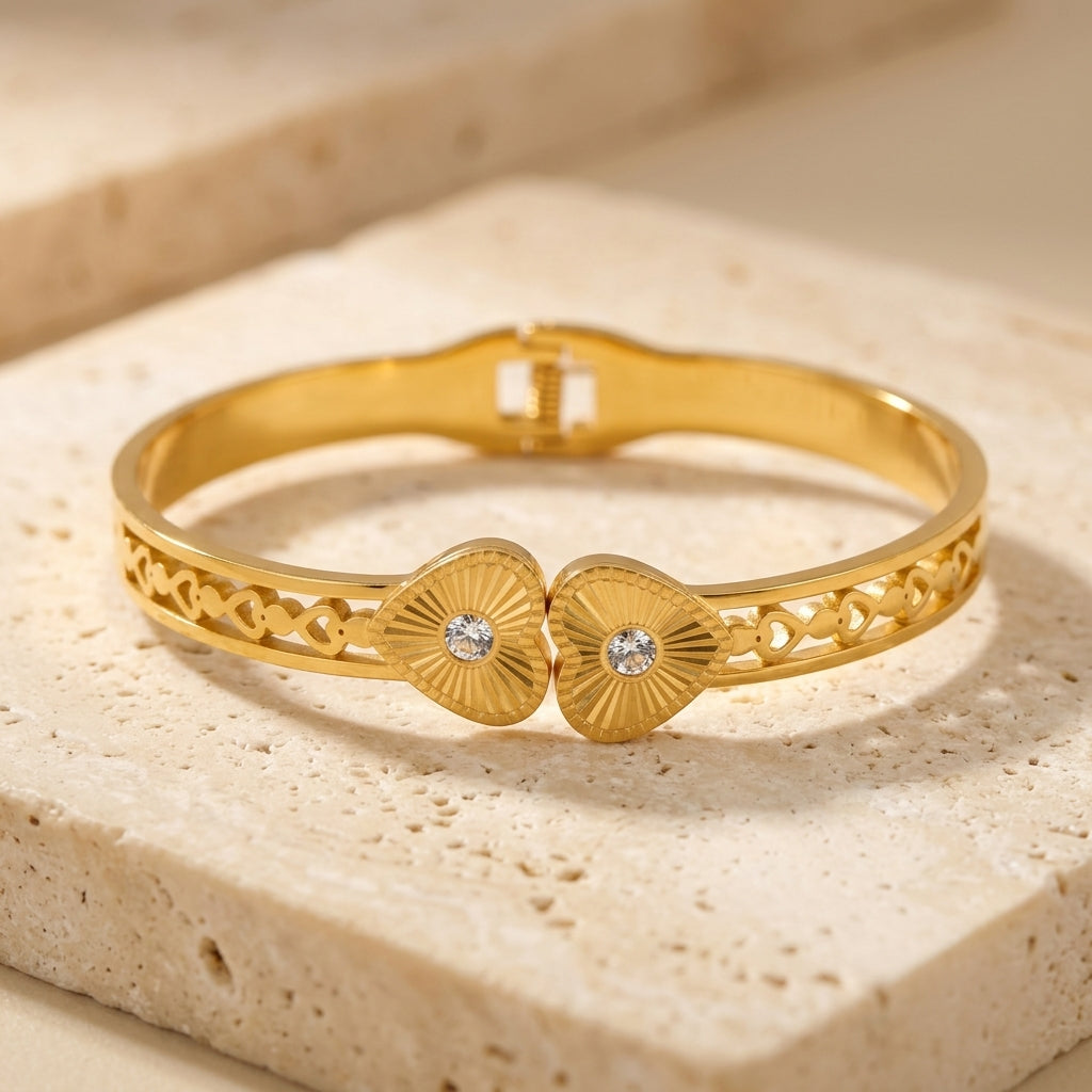 Matched Hearts Bangle