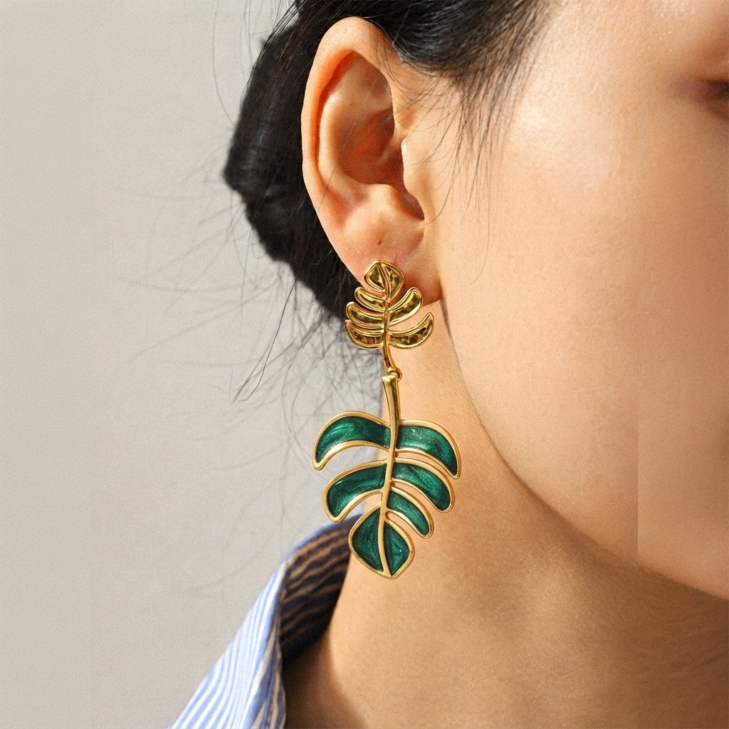 Tropical Palm Earrings
