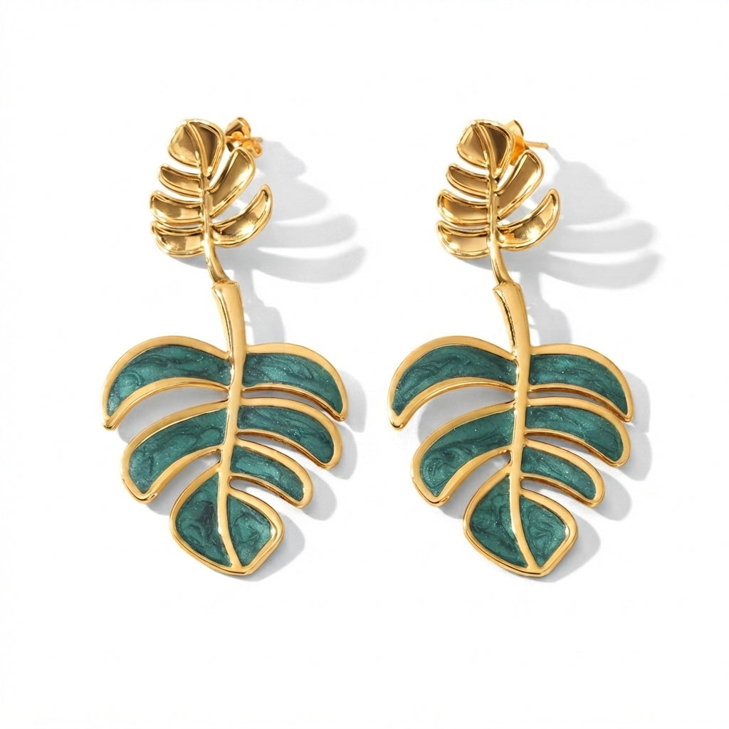 Tropical Palm Earrings