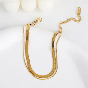 Double Wire & Snake Bone Bracelet Jamela