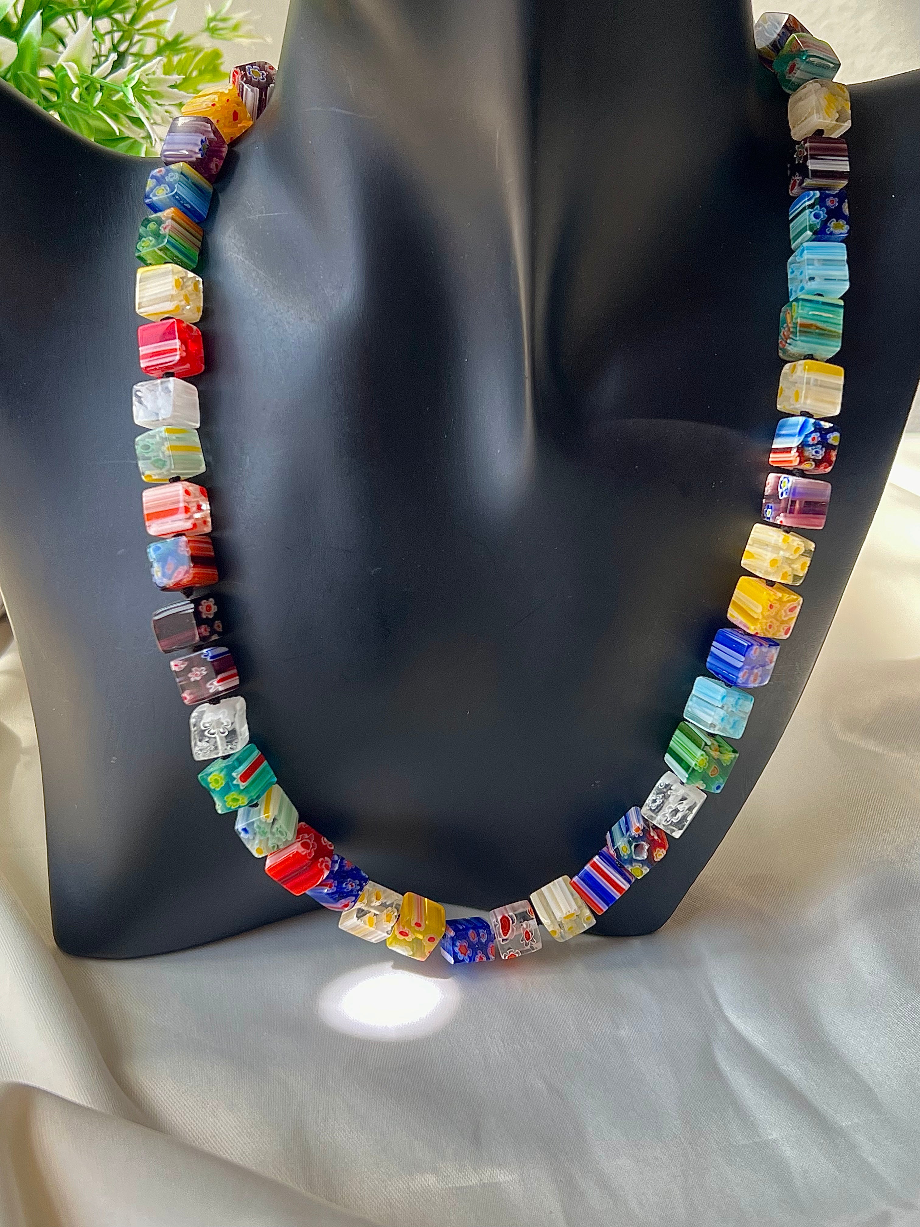 Millefiori Beaded Necklace