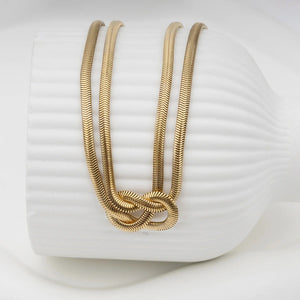 Infinity Bold Snake Bone Necklace Jamela Jewelry EG