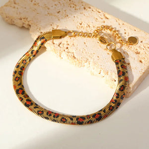 Leopard Snake Bone Bracelet Jamela
