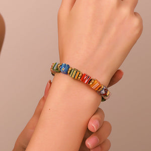 Millefiori Beaded Bracelet Jamela