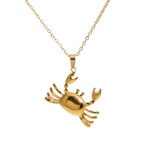 Golden Crab Necklace Jamela Jewelry EG