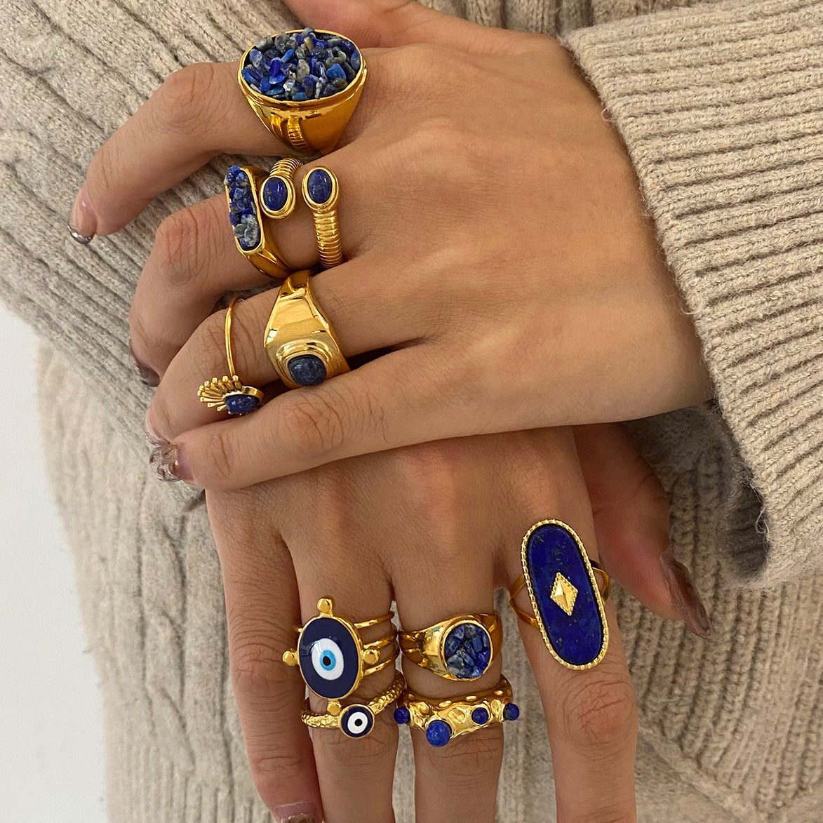 Twin Lapis Ring