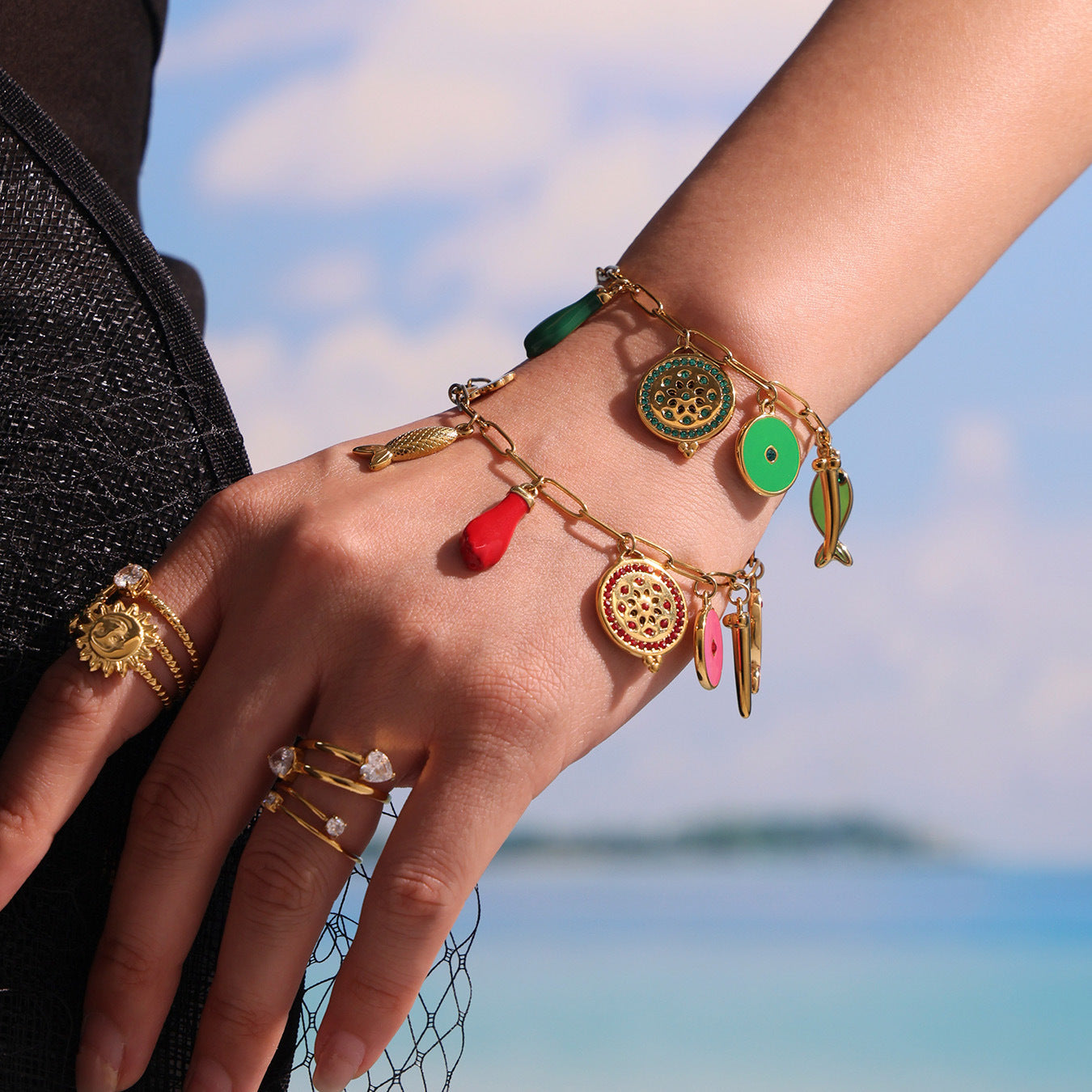 Botanic Treasures | Green |18k Gold Plated Jamela