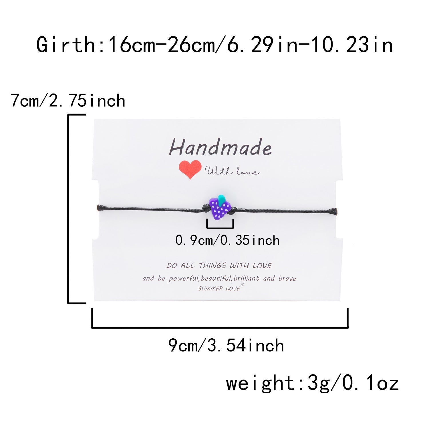 Fruits Paper Card Bracelet Jamela