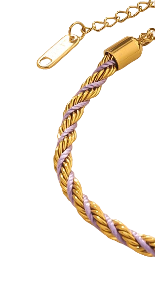 Rope & Purple Thread Bracelet Jamela