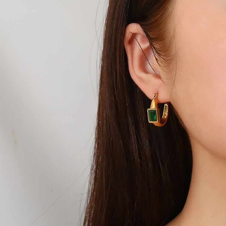 Emerald Verdant Hoops