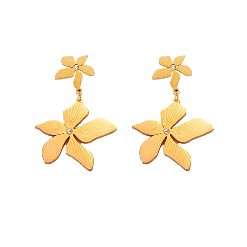 Inlaid Flower Earrings Jamela