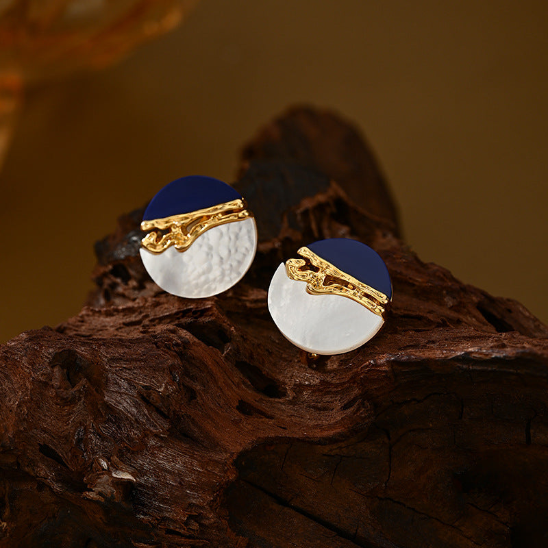Sea Moon Studs