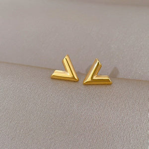 V Studs Earrings Jamela