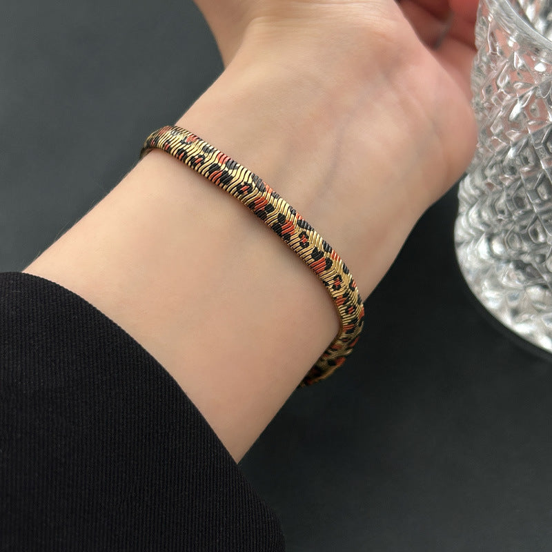 Leopard Snake Bone Bracelet Jamela