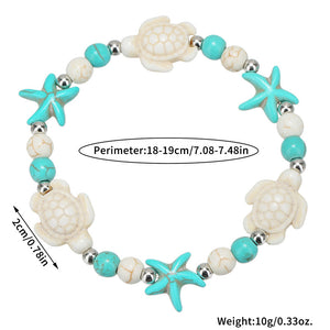 Bohemian Shell Starfish & Turtle Bracelet | For Woman | مقاس خاص بالنساء فقط Jamela