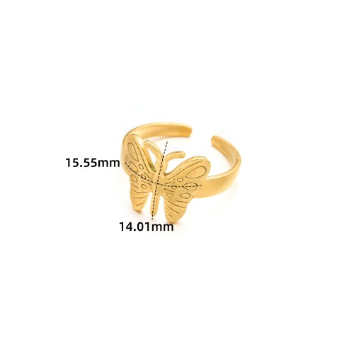 Lymantria Butterfly Free Size Ring Jamela