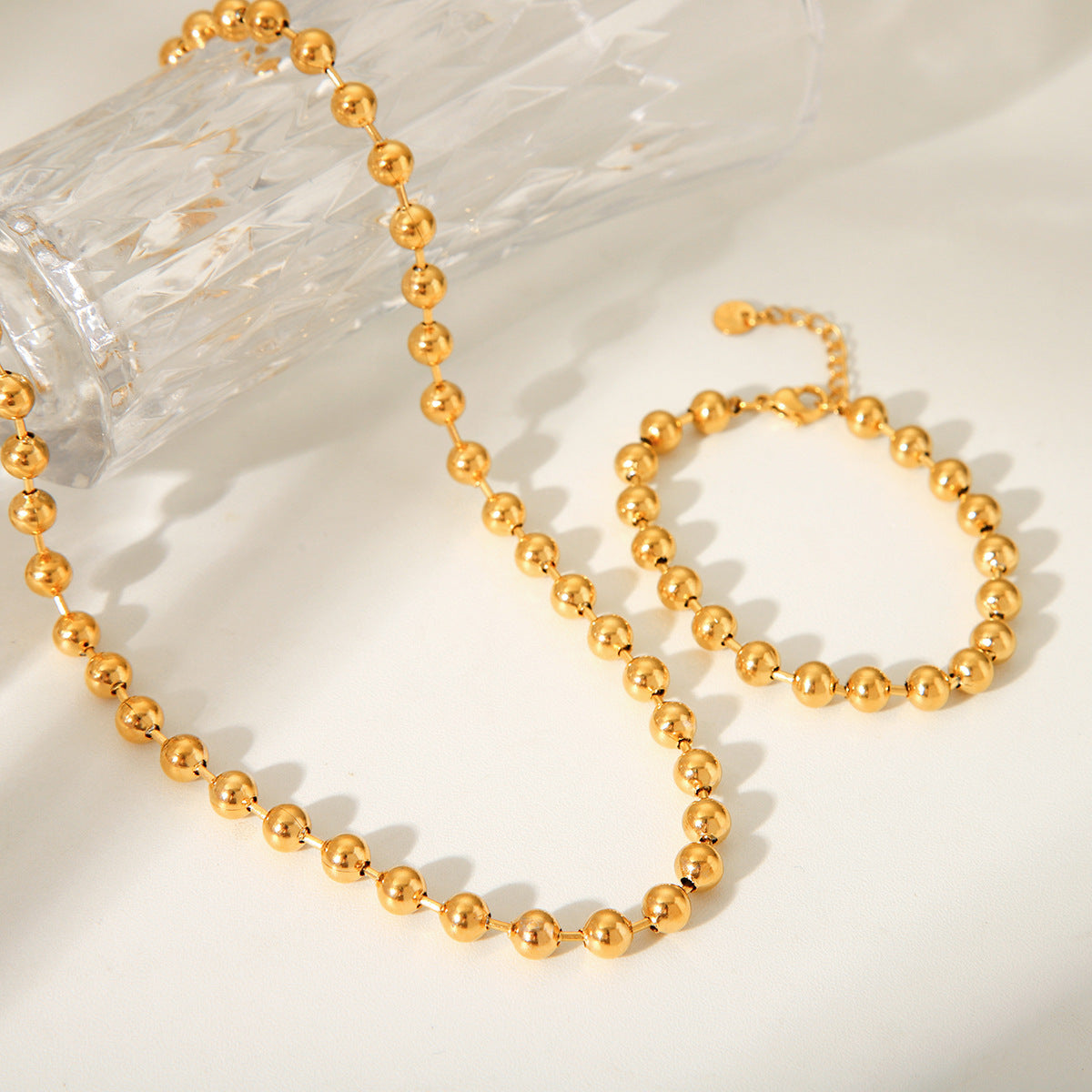 Ball Bead Chain Necklace Jamela Jewelry EG