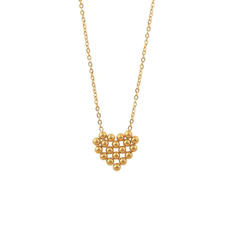 Heart Dots Necklace Jamela Jewelry EG