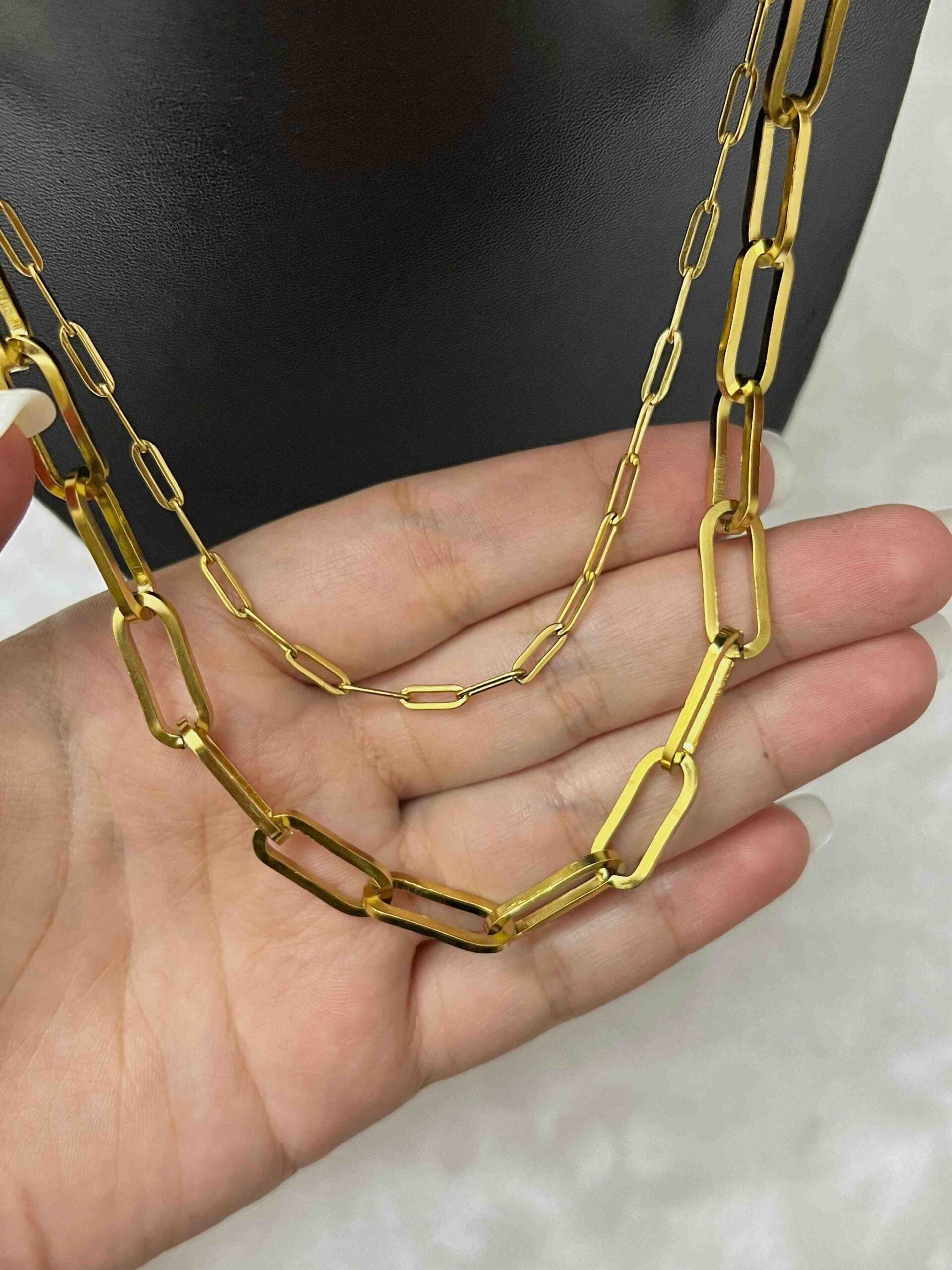 Bold Paperclips Necklace Jamela Jewelry EG