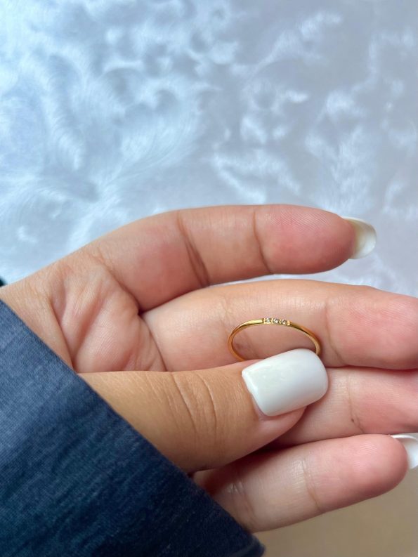 3 Zircons Ring Jamela Jewelry EG