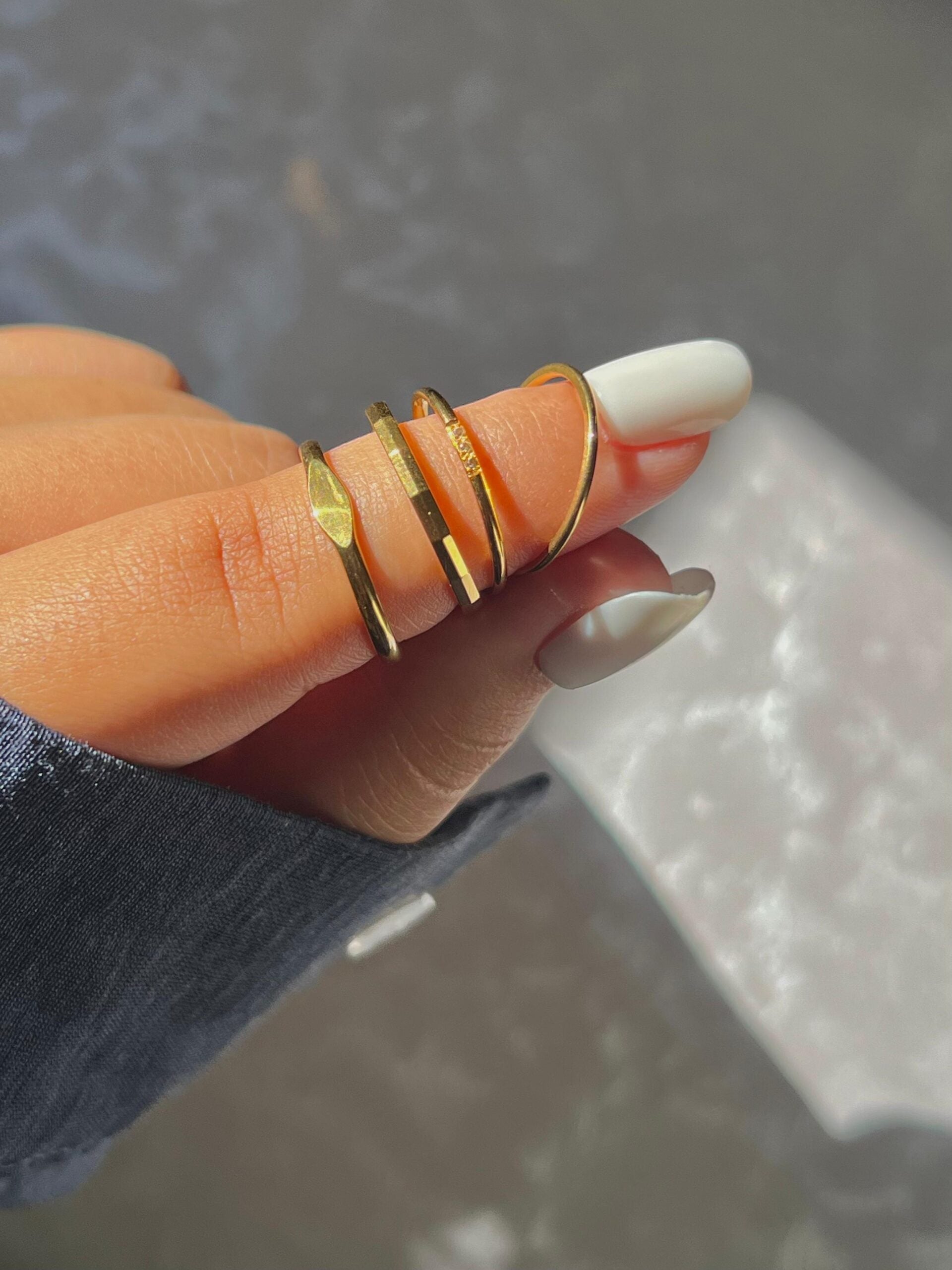 Slim Signet Ring Jamela Jewelry EG