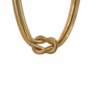 Infinity Bold Snake Bone Necklace Jamela Jewelry EG