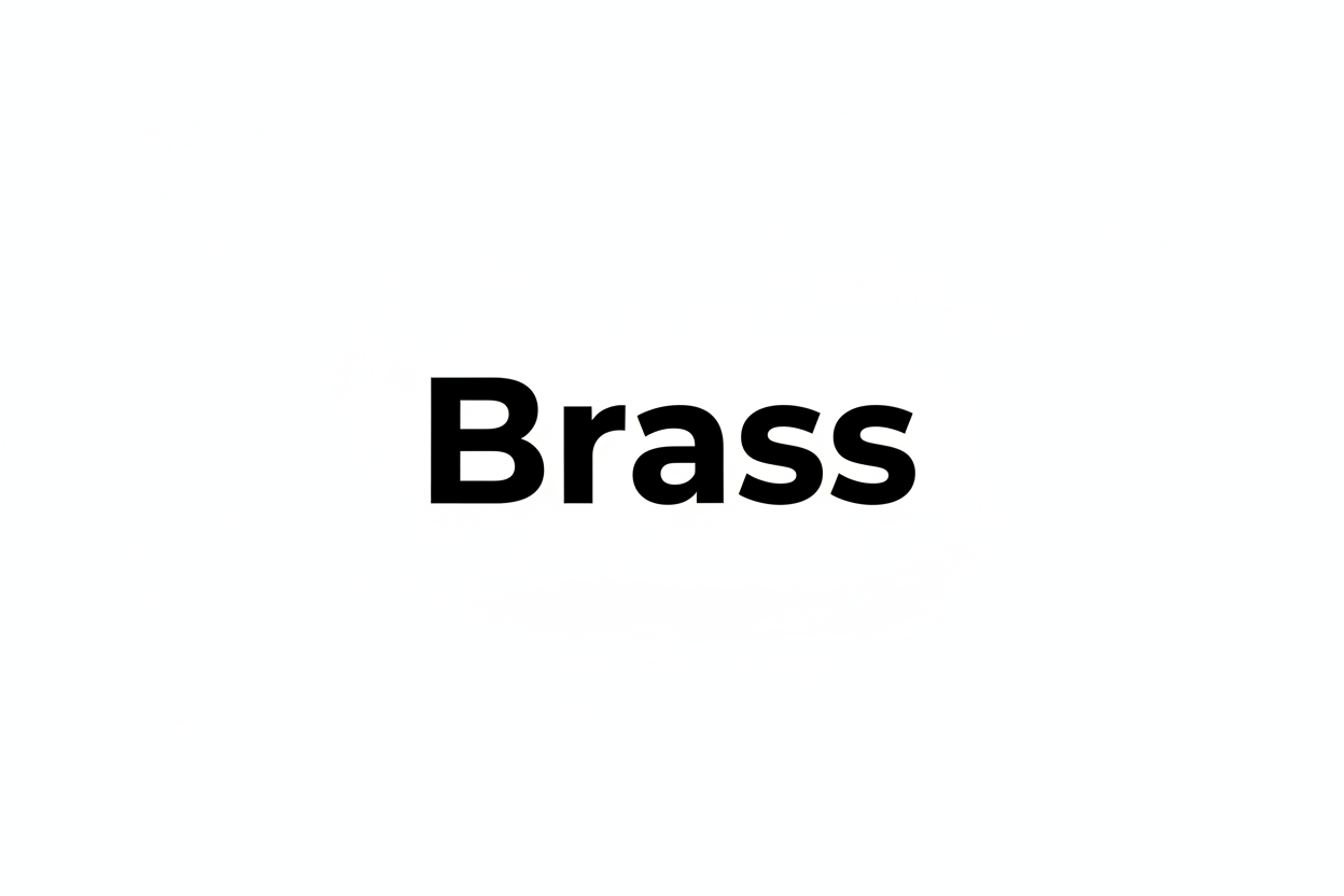 i need "Brass" as a text in black color without any other addtion