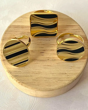 Black Waves Ring Jamela